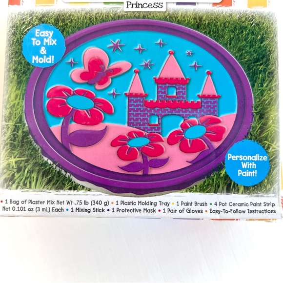 NEW Create Your Own Stepping Stone Kit Princess Garden Crafts Kids Art Project - Picture 10 of 12